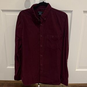 French Connection Burgundy Button Down Shirt
